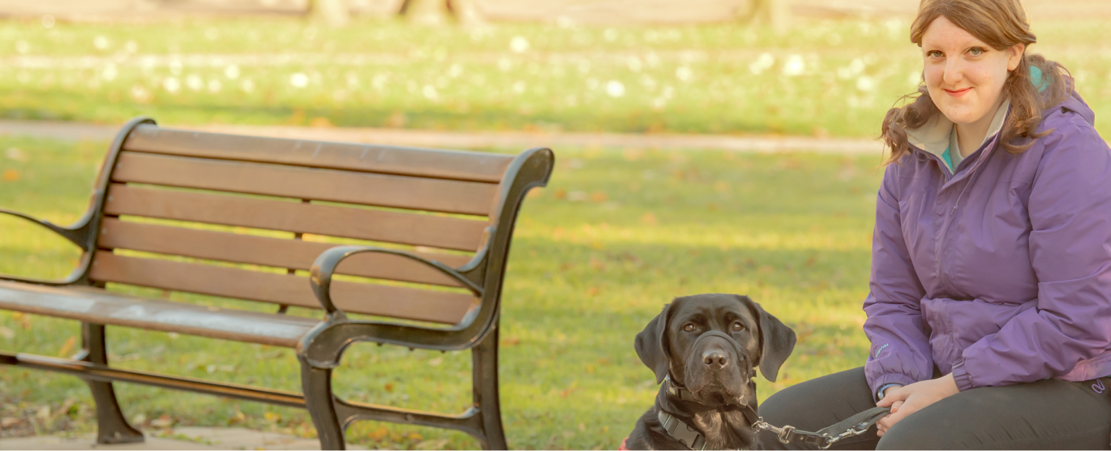 Female client with her Hearing Dog Guide