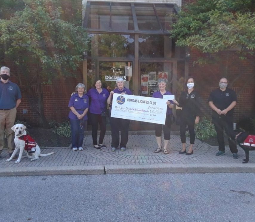 Cheque presentation at Dog Guides