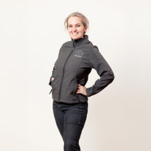 Ladies Black Heather Soft Shell Jacket