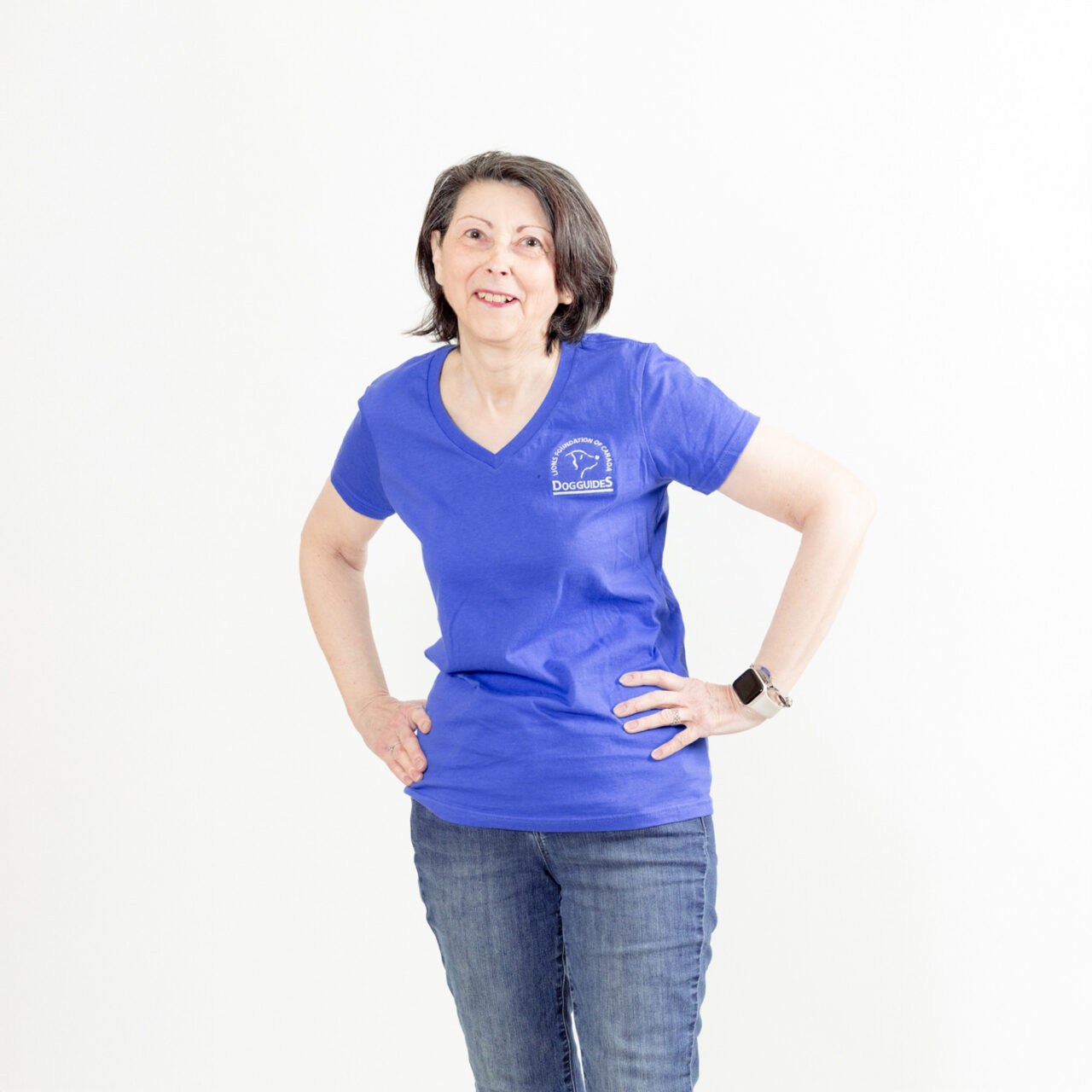Ladies Royal Blue V-Neck