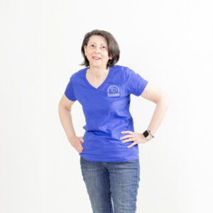 Ladies Royal Blue V-Neck