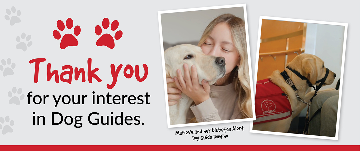 Thank you for your interest in Dog Guides.